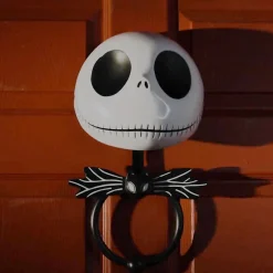 Party City Door Décor & Signs|Animatronic Jack Skellington Plastic Door Knocker Halloween Decoration, 9.5In X 16.5In - Disney The Nightmare Before Christmas