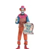Party City Animatronics|Animatronic Light Up Talking Neon Ice Cream Clown, 6Ft