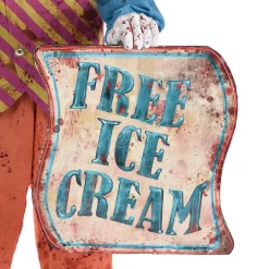 Party City Animatronics|Animatronic Light Up Talking Neon Ice Cream Clown, 6Ft