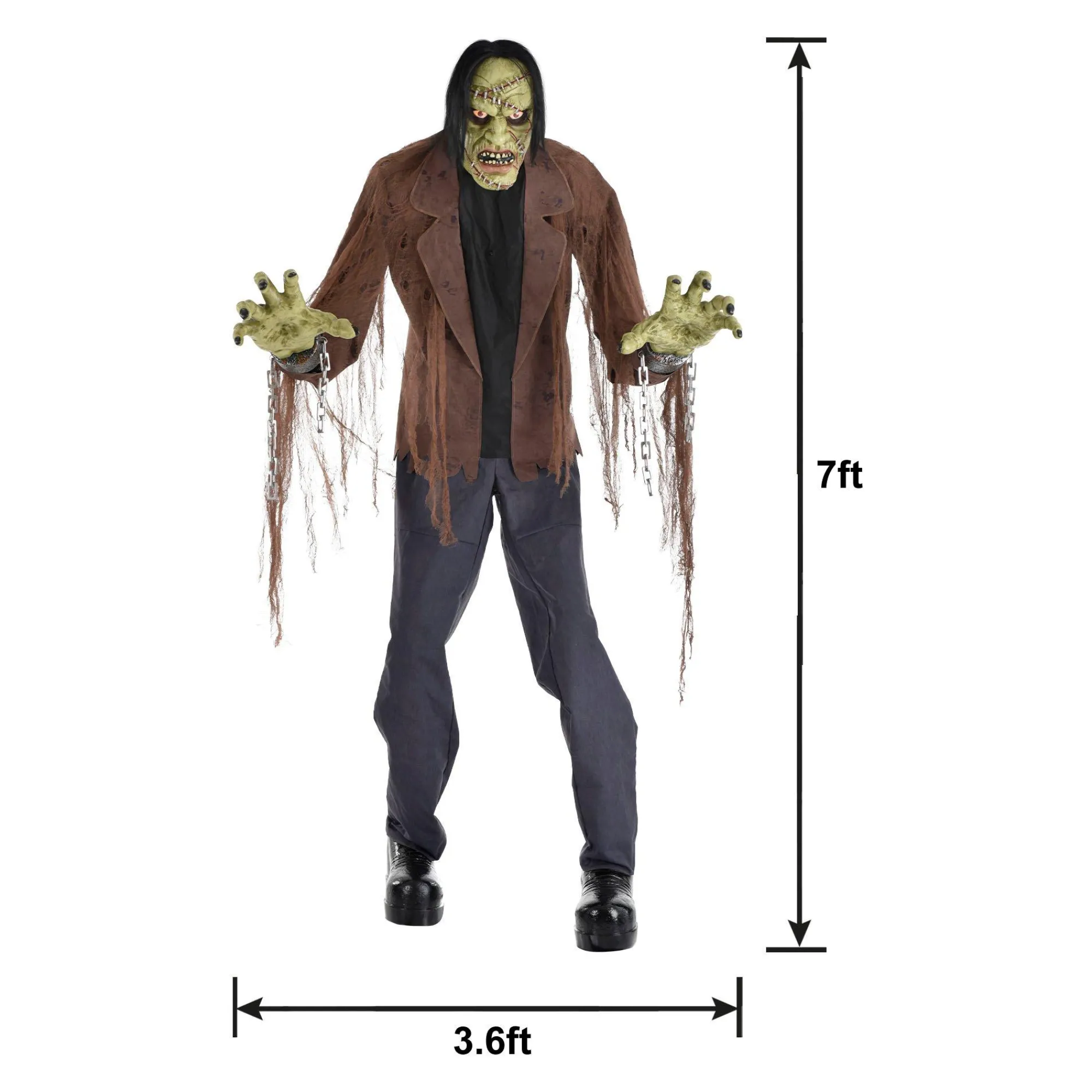 Party City Animatronics|Animatronic Light Up Talking Mad Monster Marlon, 7Ft