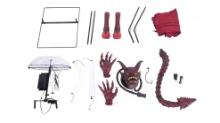 Party City Animatronics|Animatronic Light-Up Talking Lava Demon Decoration With Fog Effect, 7.5Ft