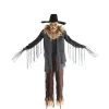 Party City Animatronics|Animatronic Light-Up Talking Dropdown Scarecrow Decoration, 8.2Ft