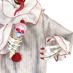 Party City Yard Stakes & Signs|Animatronic Light-Up Talking Ice Scream Clown Yard Stake, 7.5Ft - Halloween Decoration