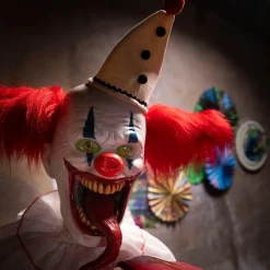 Party City Yard Stakes & Signs|Animatronic Light-Up Talking Ice Scream Clown Yard Stake, 7.5Ft - Halloween Decoration