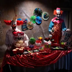 Party City Yard Stakes & Signs|Animatronic Light-Up Talking Ice Scream Clown Yard Stake, 7.5Ft - Halloween Decoration