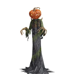 Party City Animatronics|Animatronic Light-Up Towering Pumpkin Creep, 12Ft
