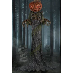 Party City Animatronics|Animatronic Light-Up Towering Pumpkin Creep, 12Ft