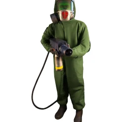 Party City Animatronics|Animatronic Light-Up Zombie Flamethrower Halloween Decoration With Sounds, 6.6Ft -The Exterminator