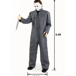 Party City Animatronics|Animatronic Michael Myers Halloween Decoration, 6.6Ft - Halloween Ii