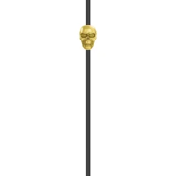 Party City Boneyard Glam|Black & Metallic Gold Skull Straws 6Ct