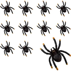 Party City Favors & Favor Bags|Black & Orange Tip Spiders 36Ct