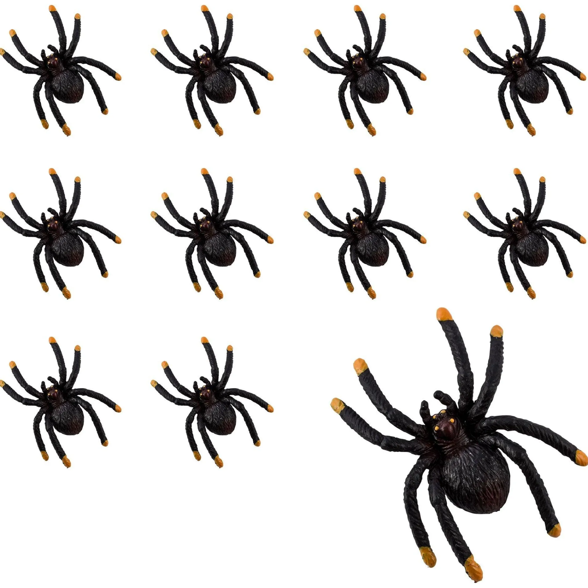 Party City Spiders & Webbing|Black & Orange Tip Spiders 36Ct