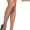 Party City Tights-Black & Silver Diamond Fishnet Stockings