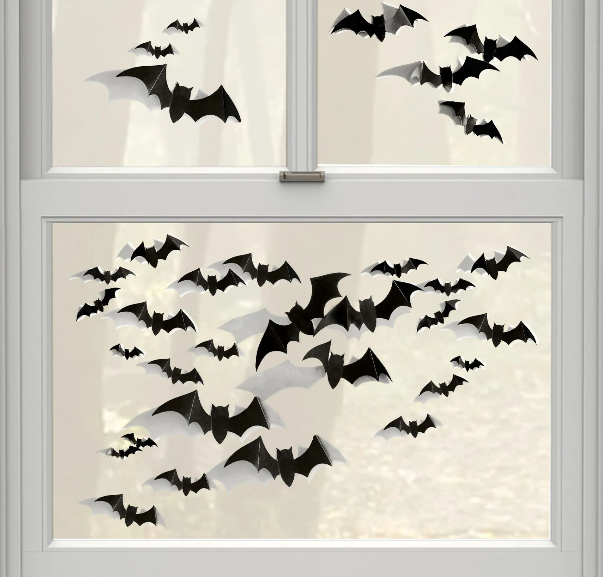 Party City Window & Wall Décor|Black Bat Paper Cutouts, 50Ct
