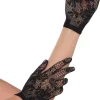 Party City Gloves-Black Floral Netting Gloves