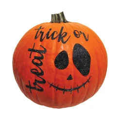 Party City Pumpkin Carving Kits|Black Glitter Trick-Or-Treat Halloween Pumpkin Sticker, 2Pc