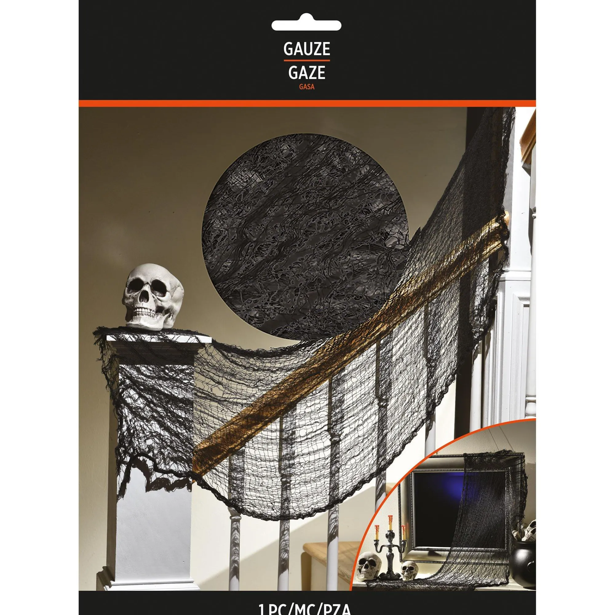 Party City Decorations|Black Halloween Creepy Cloth