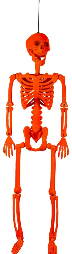 Party City Skeletons|Black Light Reactive Flocked Skeleton Hanging Decoration, 36In