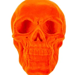 Party City Skeletons|Black Light Reactive Flocked Skull Decoration, 3.46In