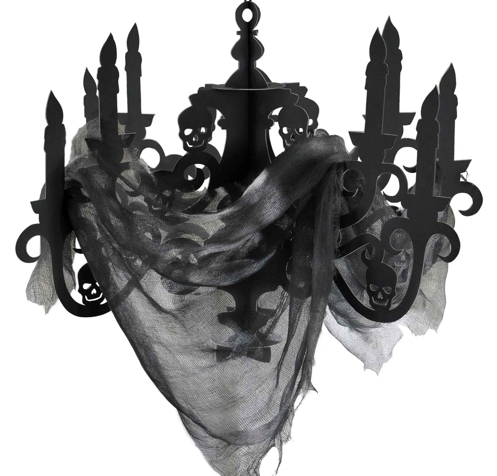 Party City Window & Wall Décor|Black Paper Candelabra - Haunted House