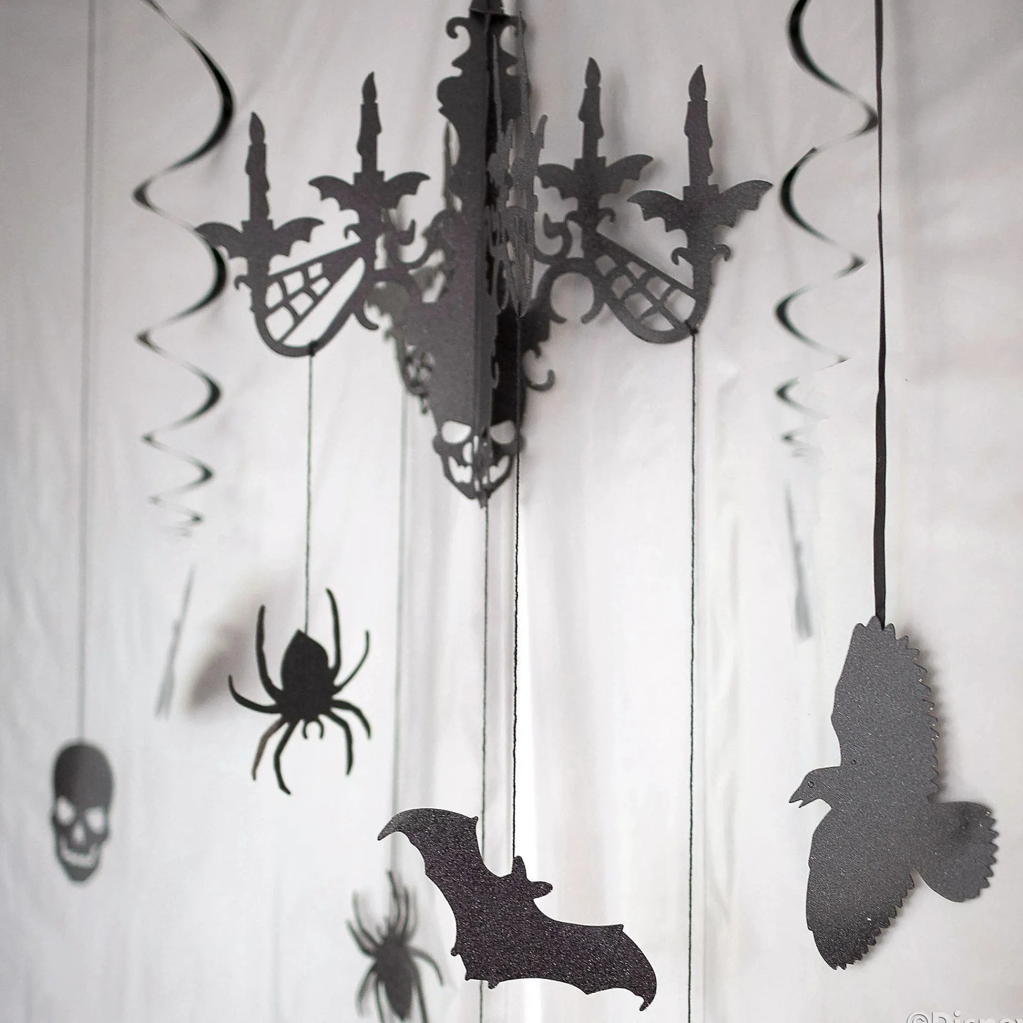Party City Window & Wall Décor|Black Paper Candelabra - Haunted House