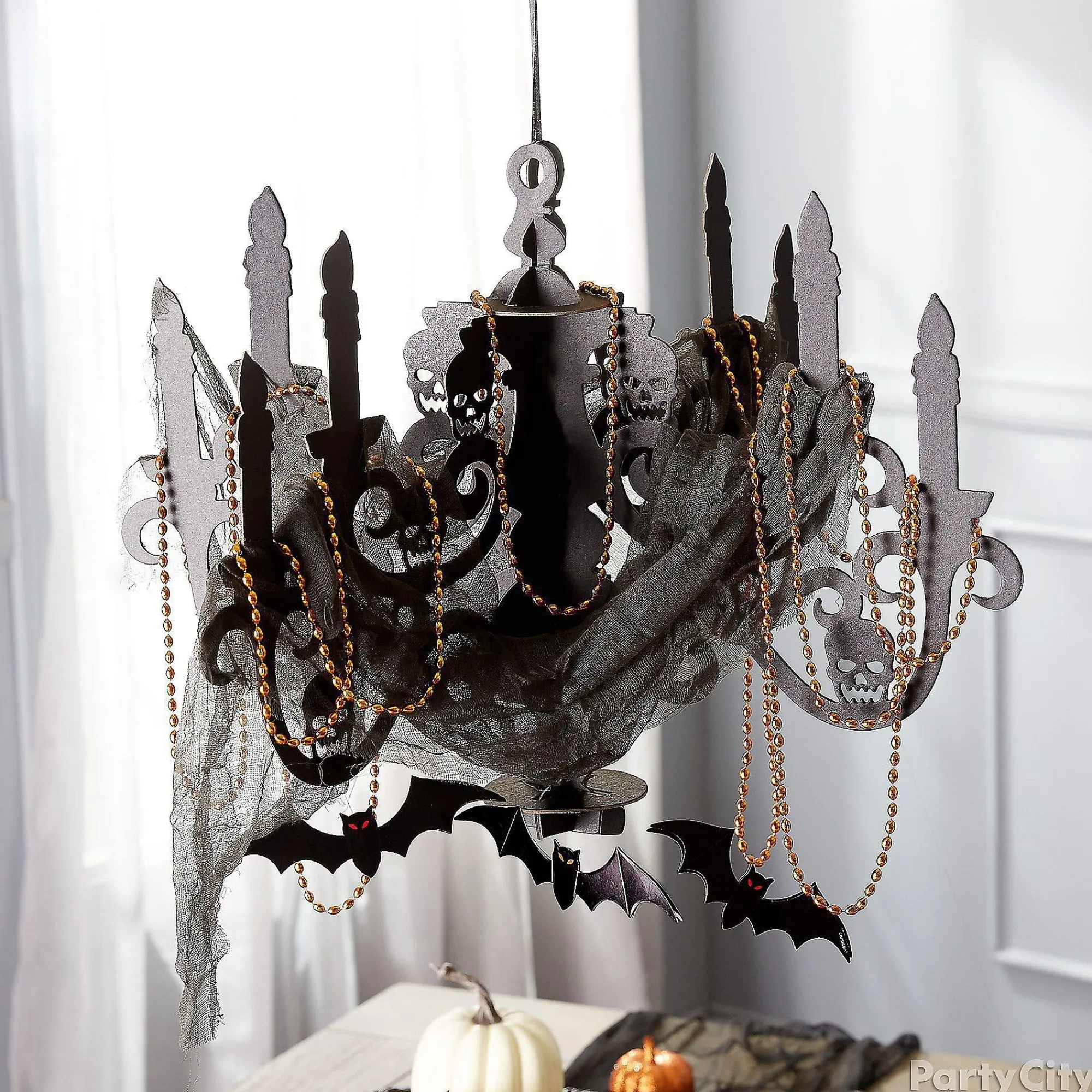 Party City Window & Wall Décor|Black Paper Candelabra - Haunted House