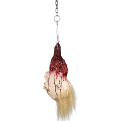 Party City Hanging Decorations|Blonde Severed Head Latex & Vinyl Hanging Decoration, 7.75In X 23.25In
