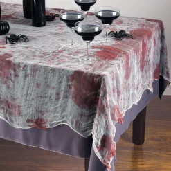 Party City Get Axed|Bloody Gauze Fabric Tablecloth, 60In X 84In