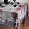 Party City Table Décor & Centerpieces|Bloody Gauze Fabric Tablecloth, 60In X 84In