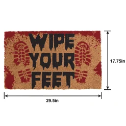 Party City Home Décor|Bloody Halloween Coir Doormat, 29.5In X 17.75In