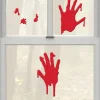 Party City Decorations|Bloody Hands Gel Cling Decals 5Ct - Asylum
