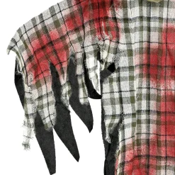 Party City Hanging Decorations|Bloody Zombie In Plaid Fabric & Plastic Hanging Decoration, 48In