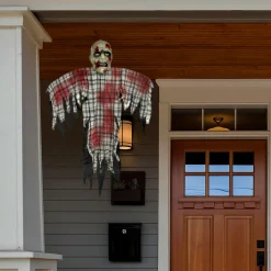 Party City Hanging Props|Bloody Zombie In Plaid Fabric & Plastic Hanging Decoration, 48In