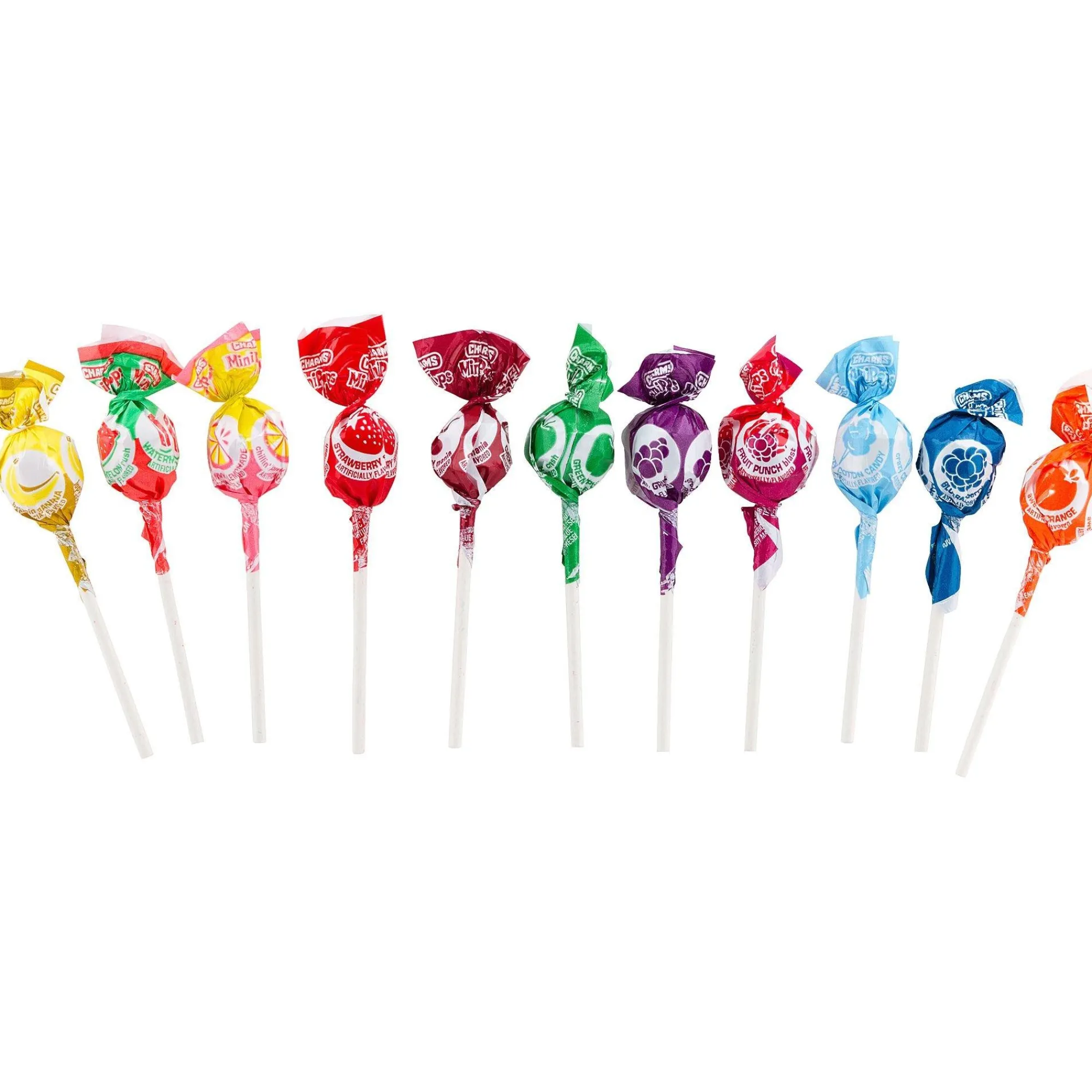 Charms Lollipops- Mini Pops Bag, 101Pc - 18 Flavors