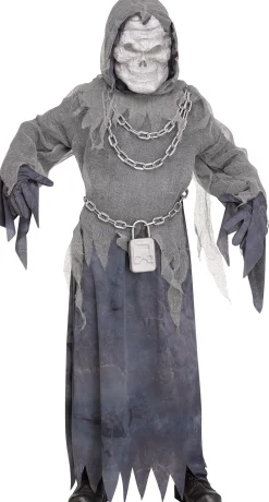 Boy Party City Scary|Child Chained Ghost Costume With Sound Effect