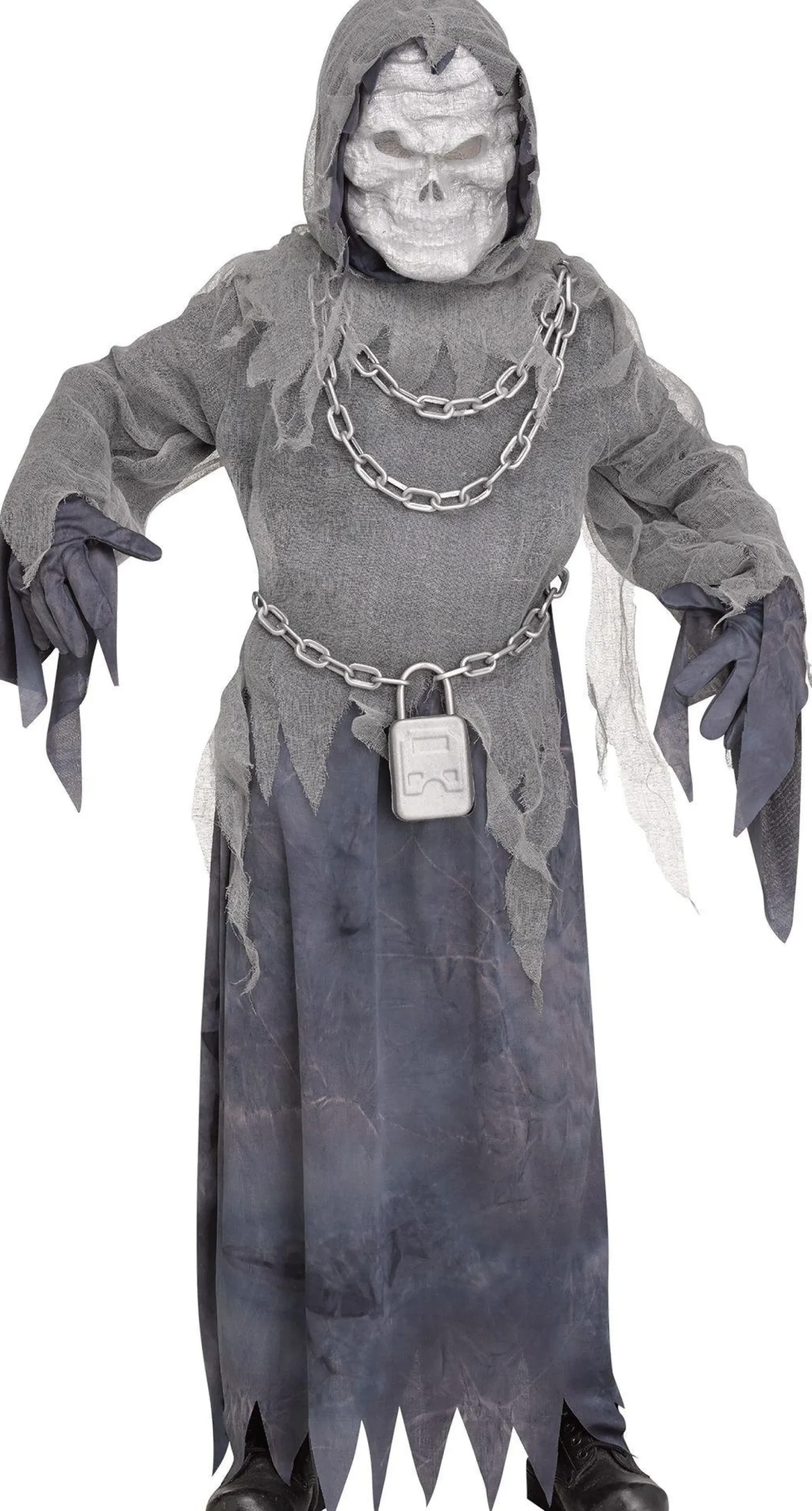 Boy Party City Scary|Child Chained Ghost Costume With Sound Effect