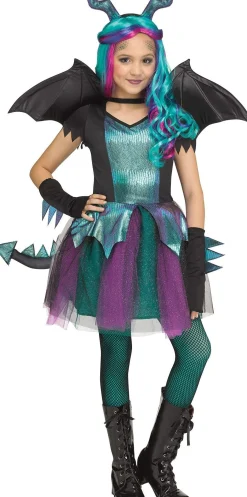 Girl Party City Animal & Bug|Child Dark Dragon Costume