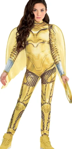 Girl Party City Superhero|Child Gold Armor Wonder Woman Costume - Ww 1984