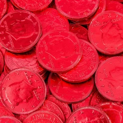 Party City Chocolate Candy-Chocolate Coins 72Pc Red