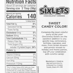 Party City Chocolate Candy-Chocolate Sixlets, 35Oz Red