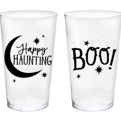 Party City Spiderweb Night|Classic Black & White Halloween Plastic Tumblers, 16Oz, 10Ct