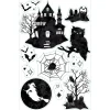 Party City Window & Wall Décor|Classic Black & White Halloween Mythologies Vinyl Cling Decals, 11Ct