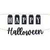 Party City The Nightmare Before Christmas|Classic Black & White Happy Halloween Wood & Twine Banners, 6Ft, 2Ct