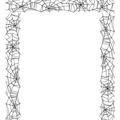 Party City Decorations|Classic Black & White Spiderweb Plastic Scene Setter Add-Ons, 5.4Ft X 5.4Ft