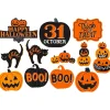 Party City Decorations|Classic Orange & Black Halloween Cutouts, 12Ct