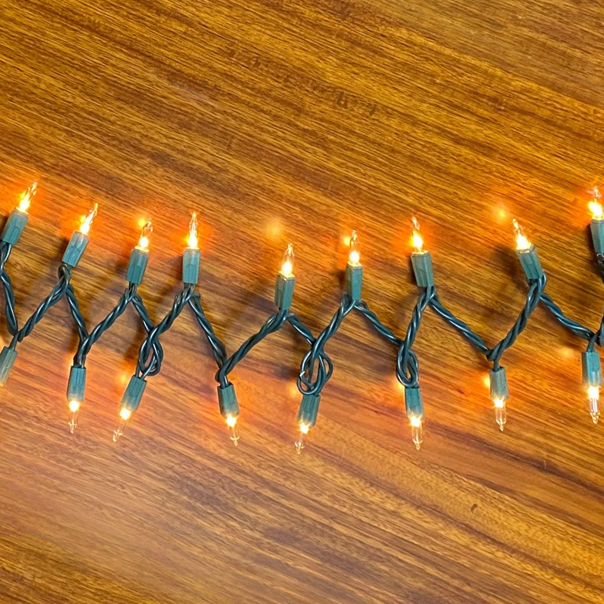 Party City Strobe Lights & Black Lights|Clear Incandescent String Lights, 100 Mini Bulbs, 21Ft