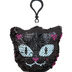 Party City Favors & Favor Bags|Clip-On Sequin Black Cat Plush