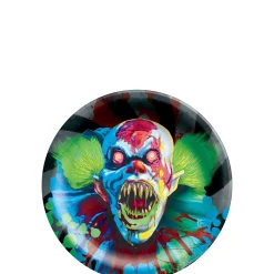 Party City Creepy Carnival|Creepy Carnival Black Light Reactive Paper Dessert Plates, 6.75In, 20Ct