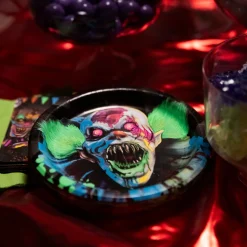 Party City Creepy Carnival|Creepy Carnival Black Light Reactive Paper Dessert Plates, 6.75In, 20Ct