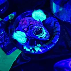 Party City Creepy Carnival|Creepy Carnival Black Light Reactive Paper Dessert Plates, 6.75In, 20Ct
